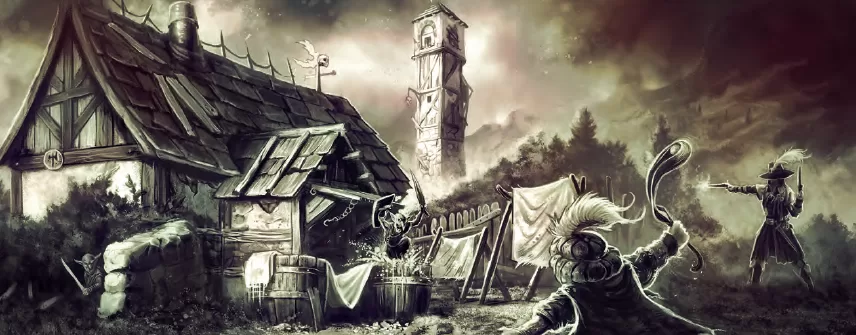 Los goblins de las Fauces Deformes atacan una granja entre Grissenwald y los Picos Negros
